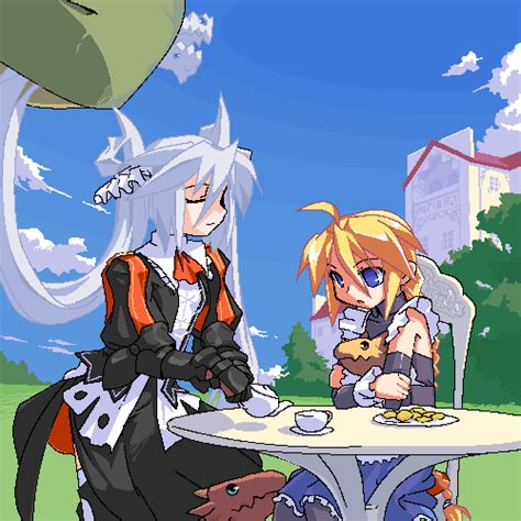 safebooru braid cup dragon long hair lowres mof mof s silver haired twintailed girl mof s