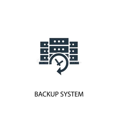 Simple Illustration Icon Backup Cloud Symbol Stock Illustrations