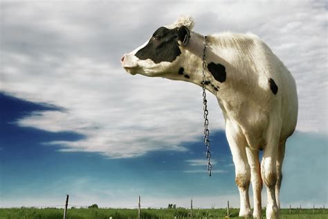 Cow Looking Sideways By Lisegagne