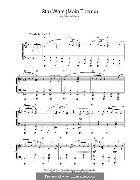 Star Wars Main Theme By J Williams Sheet Music On Musicaneo