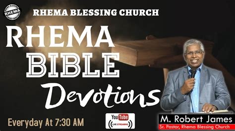 Rhema Bible Devotions L April L Rhema Blessing Church L Youtube