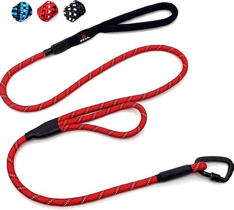 Enthusiast Gear 2 Handle Carabiner Rope Dog Leash With