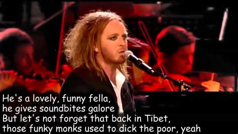 Tim Minchin The Fence Lyrics On The Screen Youtube