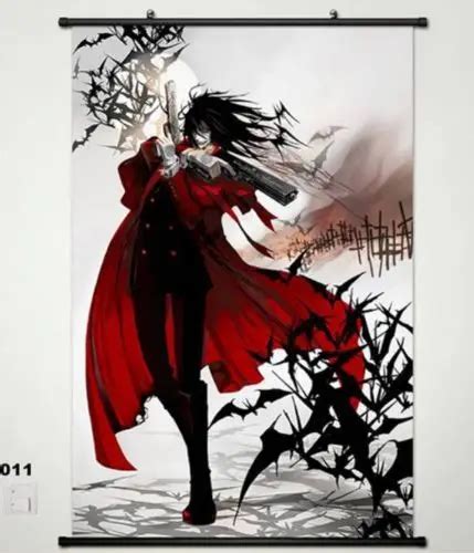 Hot Anime Home Decor Japanese Anime Wall Poster Scroll Hellsing Alucard In Painting