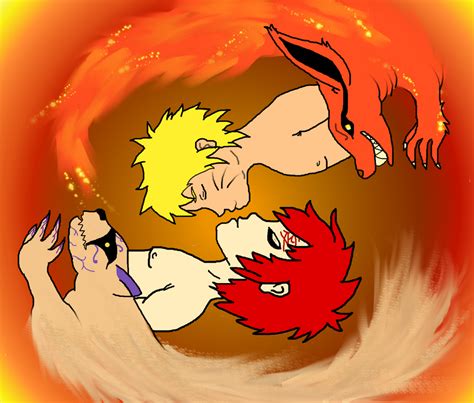 Gaara Naruto And Their Demons By Fanmar On Deviantart