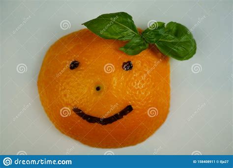 Smiling Emotions Orange Fruit Smile Good Orange Stock Image Image