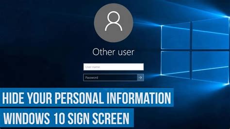 Hide User Name And Email Address On Windows 10 Login Screen Password