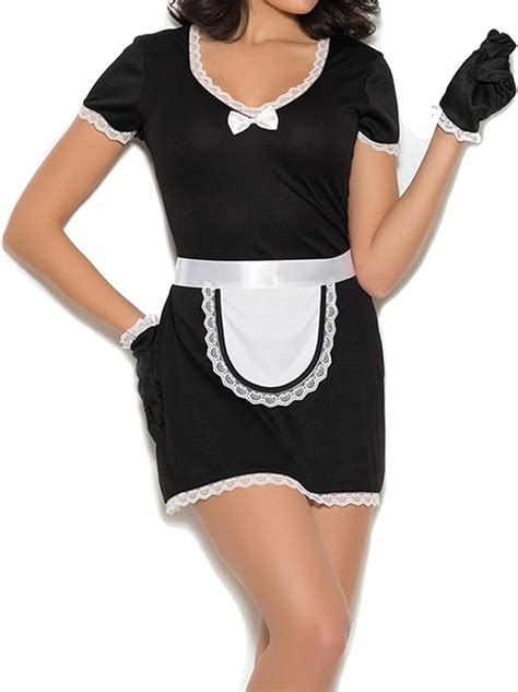 Hot Spot Sexy French Maid Adult Roleplay Costume Amazonca Clothing And Accessories