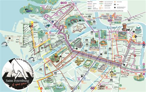 Attractions, museums, theaters, hotels our map of tourist places can be very useful for you. Tourist map of St Petersburg russia - Saint Petersburg tourist map (Russia)