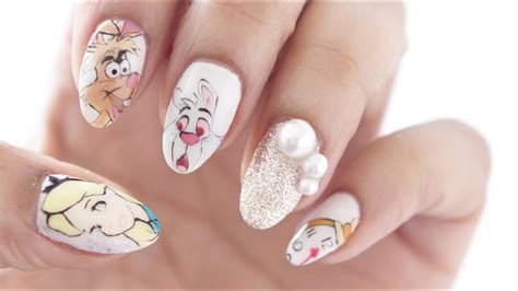 How To Alice In Wonderland Nails Youtube