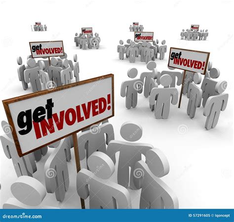 Get Involved People Participate Engagement Interaction Group Mee Stock