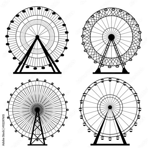 Ferris Wheel Silhouette Circle Carnival Funfair Backgroundcarousel