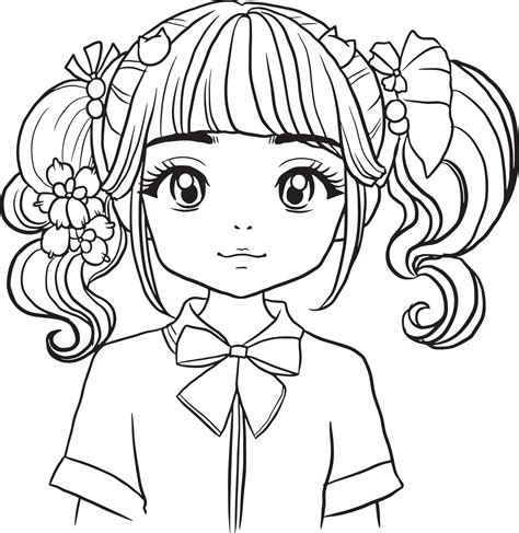 Manga Coloring Pages For Girls