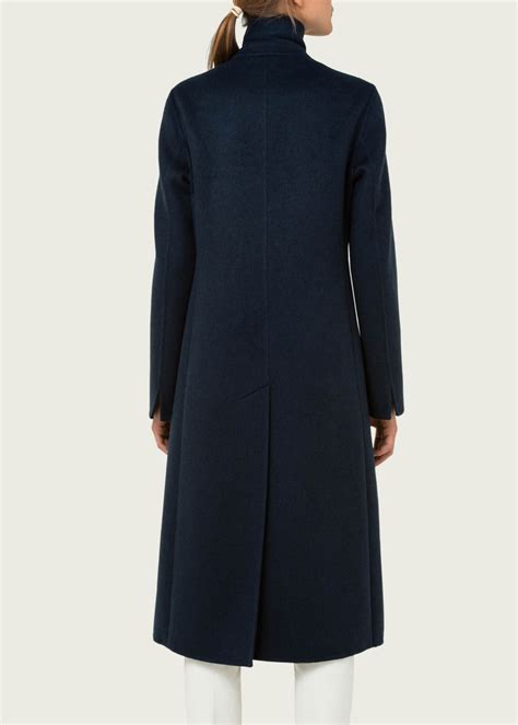 Akris Cashmere Double Face Coat W Leather Strap Bergdorf Goodman