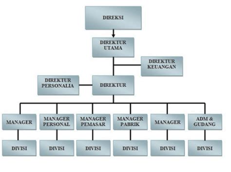 Contoh Struktur Organisasi Perusahaan Jasa Set Kantor