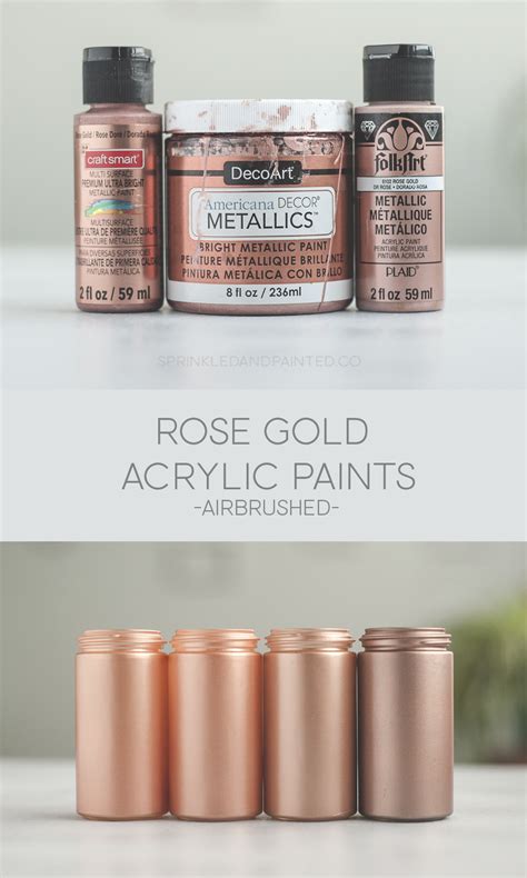 Rose Gold Acrylic Paint For Airbrushing Sprinkled And Painted At Ka