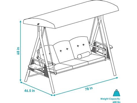 Sunnydaze 3 Person Adjustable Tilt Canopy