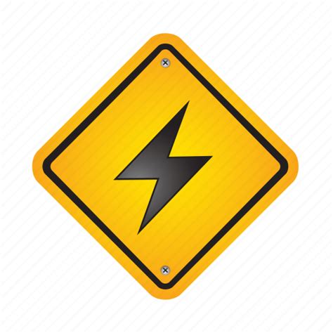 Alert Danger Lightning Road Sign Warning Icon