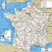 Large road map of France with cities and airports | France | Europe ...
