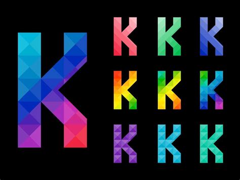Set Of Colorful Letter K 3430572 Vector Art At Vecteezy