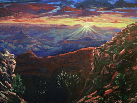 Grand Canyon Sunrise Painting By Chance Kafka Fine Art America