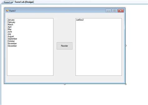 How To Reorder List In Listbox Using Vb Net