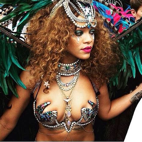 Carnival Queen Rihanna Parades Around In Tiny Sexy Costume At Barbados Festival