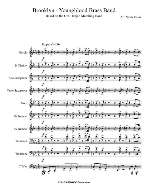 Brooklyn Youngblood Brass Band Marching Sheet Music Download Free