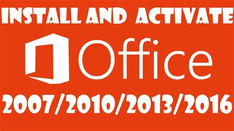 How To Install And Activate Ms Office 201620132010 For Free Using