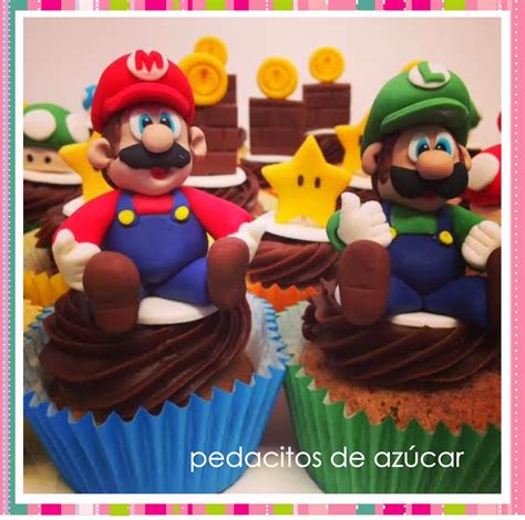 The party theme was new super mario bros. Pedacitos de Azúcar: CUPCAKE MARIO BROS.