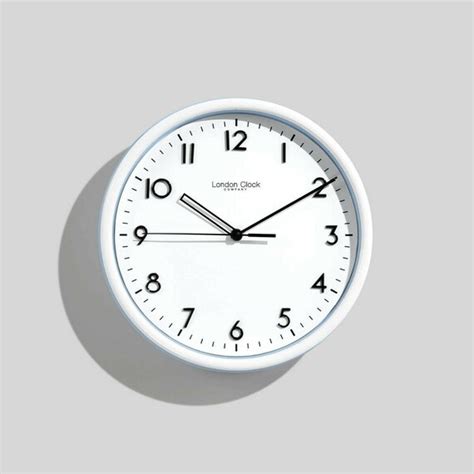 London Clock Company White And Blue Wall Clock 01125 Etsy Uk