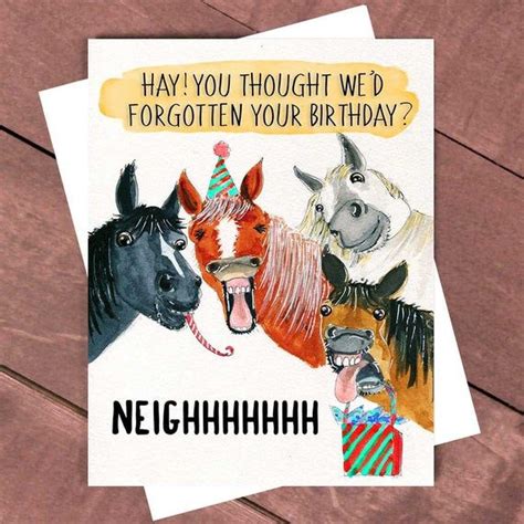 Funny Horse Friend Surprise Birthday Party Card By Liyanastudio Now At