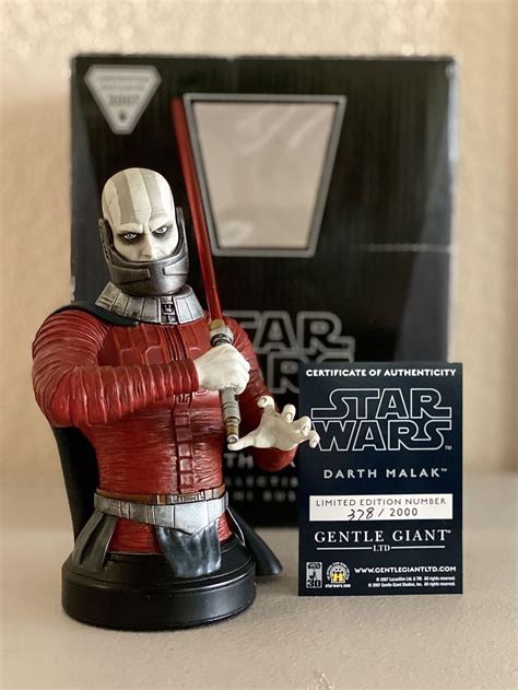 Star Wars Gentle Giant Darth Malak Bust Hobbies And Toys Toys And Games