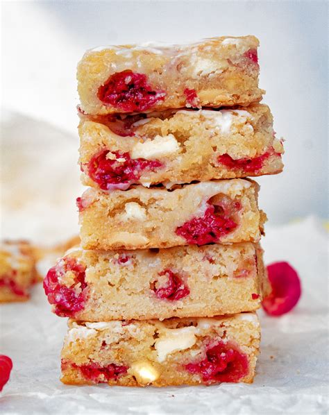 White Chocolate And Raspberry Blondies Recipe With Video The Cake