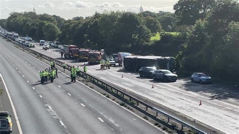 m53 bus crash school coach driver named as stephen shrimpton bbc news