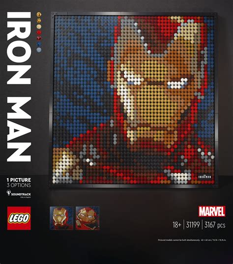 Lego Art Marvel Studios Iron Man Décor Set 31199 Harrods Us
