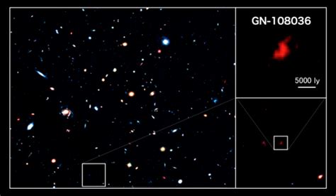 Spitzer And Hubble Telescopes Find Rare Galaxy At Dawn Of Time