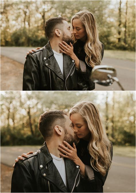 Edgy Motorcycle Couples Session Reston Virginia