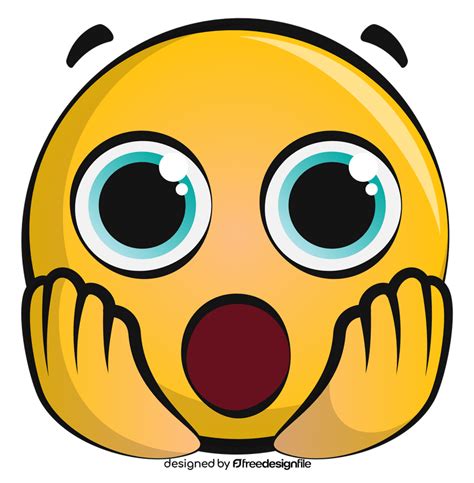 Shocked Emoji Emoticon Smiley Clipart Vector Free Download