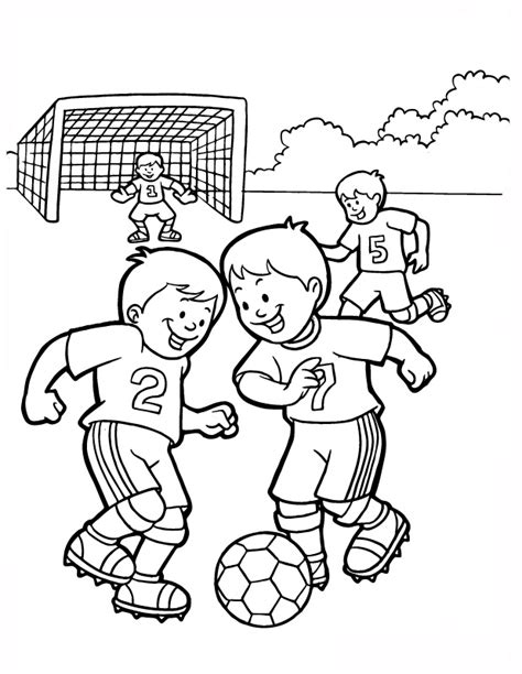 Imagini De Colorat Cu Copii Care Joaca Fotbal Coloring To Print