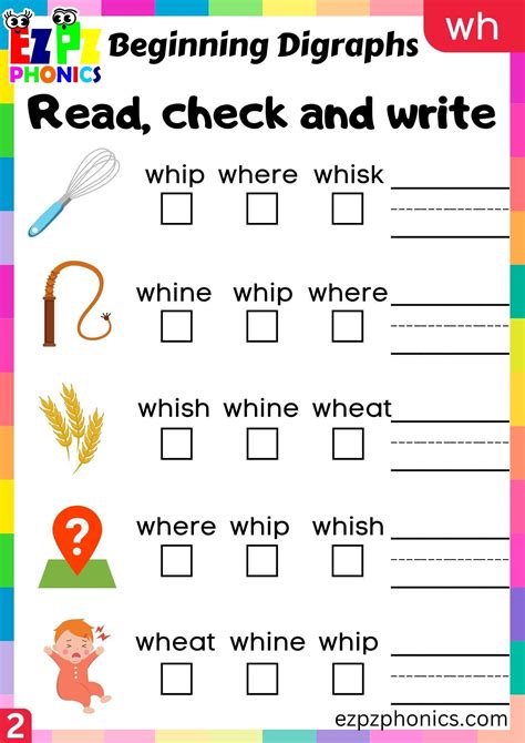 Group2 Wh Words Read Check And Write Consonant Digraphs Phonics