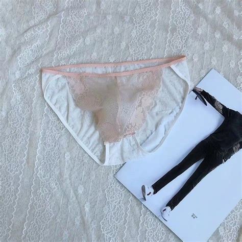 Underpants Lace Sissy Lingerie Sexy Men Mesh Sheer Bulge Pouch Bikini