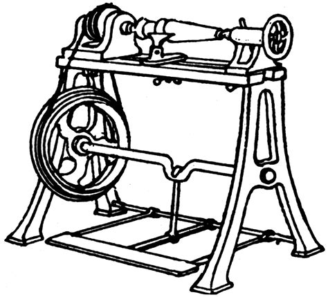 Lathe For Wood Turning Clipart Etc