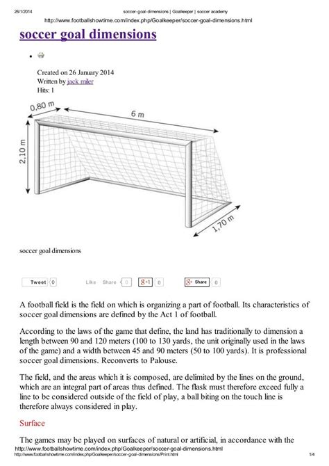 Soccer Post Dimensions