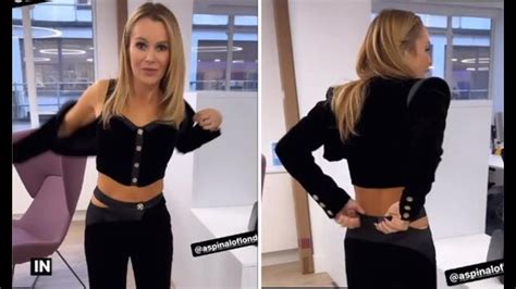 Amanda Holden Suffers Wardrobe Malfunction As Racy Cut Out Trousers