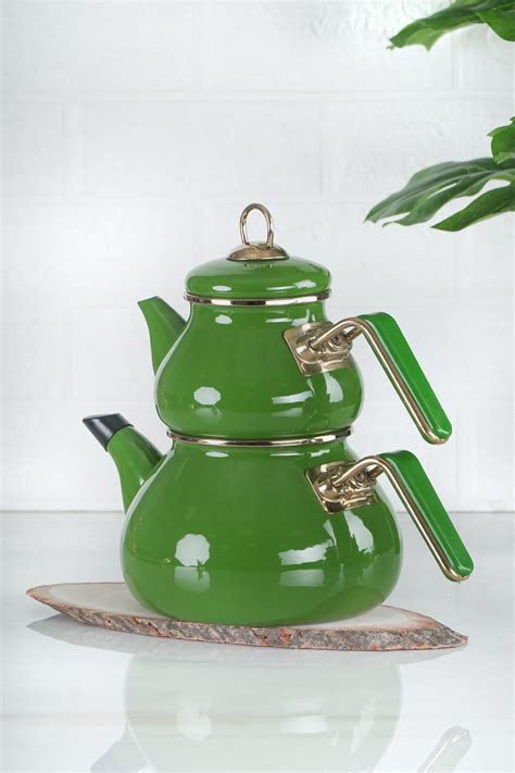 Green Teapot Set Turkish Tea Pot Set Turkish Sam Inspire Uplift