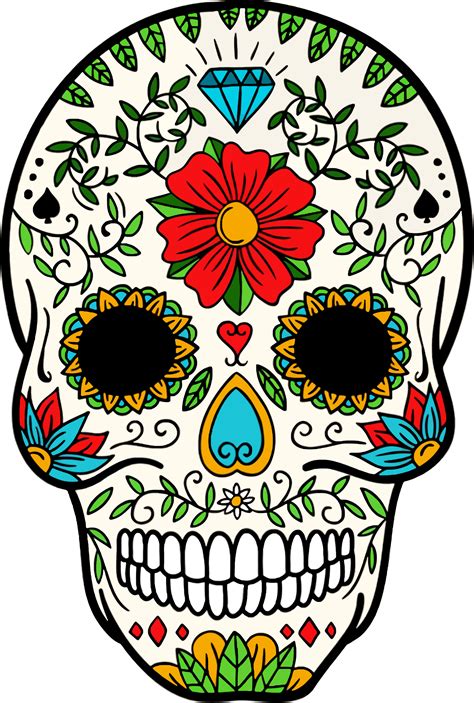 Day Of The Dead Skull Template