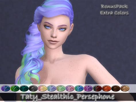 Simsworkshop Stealthic`s Persephone 04 Hair Retextured By Taty Sims