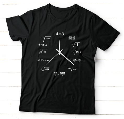 Math T Shirt Math Clock Math Lovers T Math Nerd Shirts Nerd