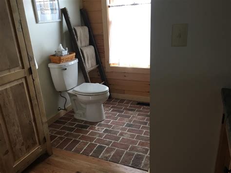 This Brick Bathroom Floor Is Wrights Ferry Tiles In The Providence